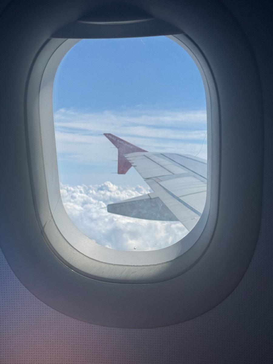 Вид из окна самолёта перед посадкой в Москве