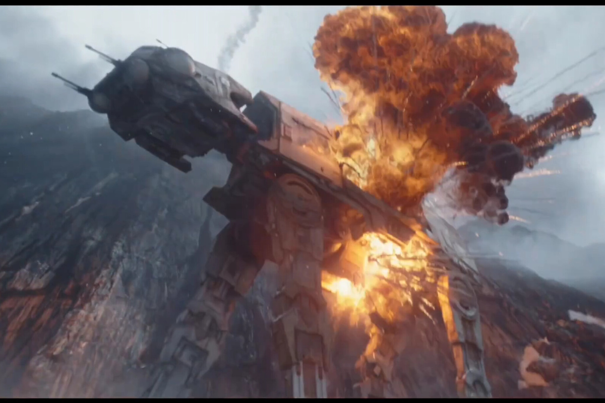 шагоход AT-AT, Мандалорец и Грогу