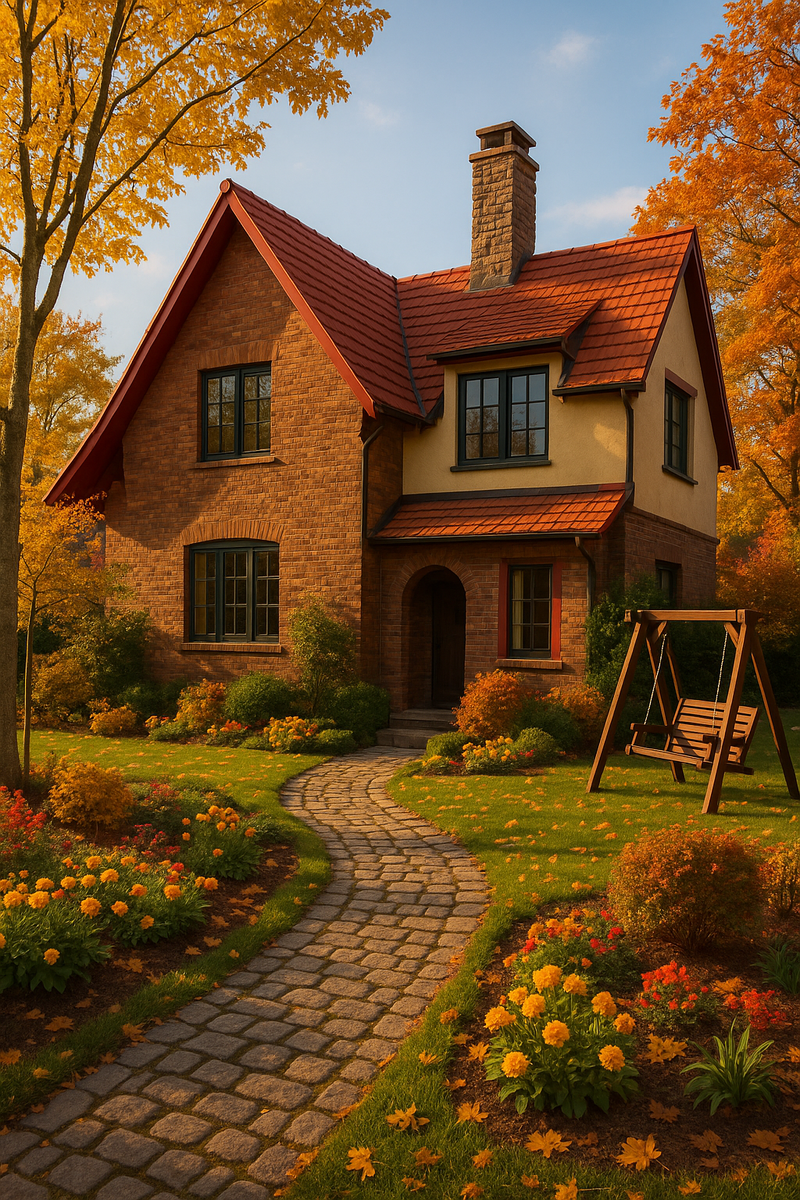 Визуализация  второго варианта проекта дома в стиле Тюдор от Архитектурного Бюро 14.41