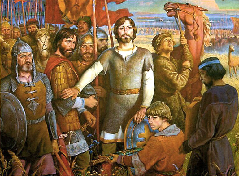 Художник Юрий Ракша. Центральная часть триптиха "Поле Куликово"