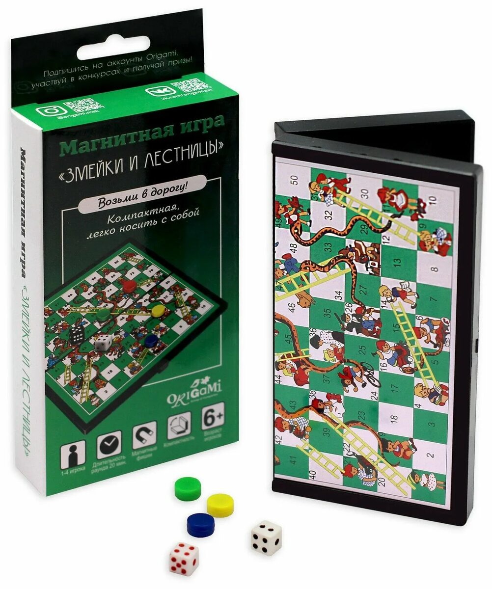 Настольная игра Origami "Змейки и лестницы"