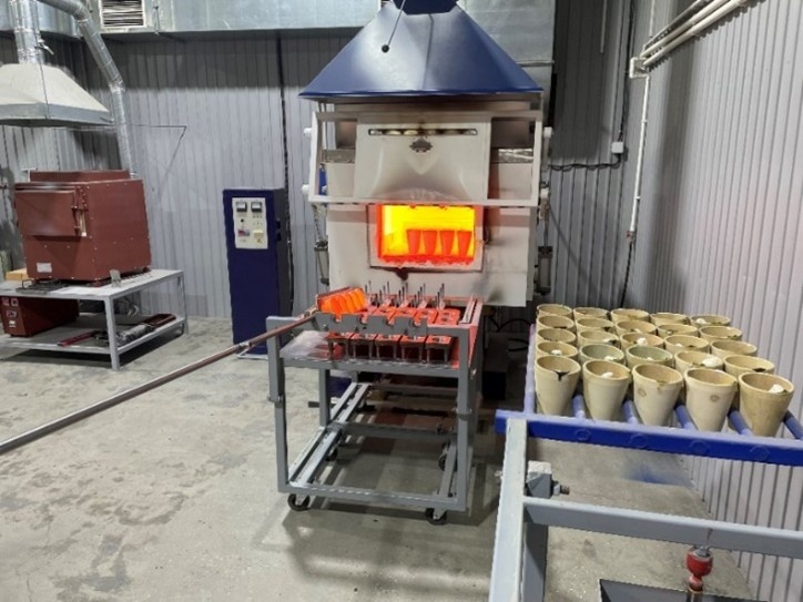 Рисунок 1. Система мультиразливки для пробирного анализа, камерная печь ООО НПП «Азимут»