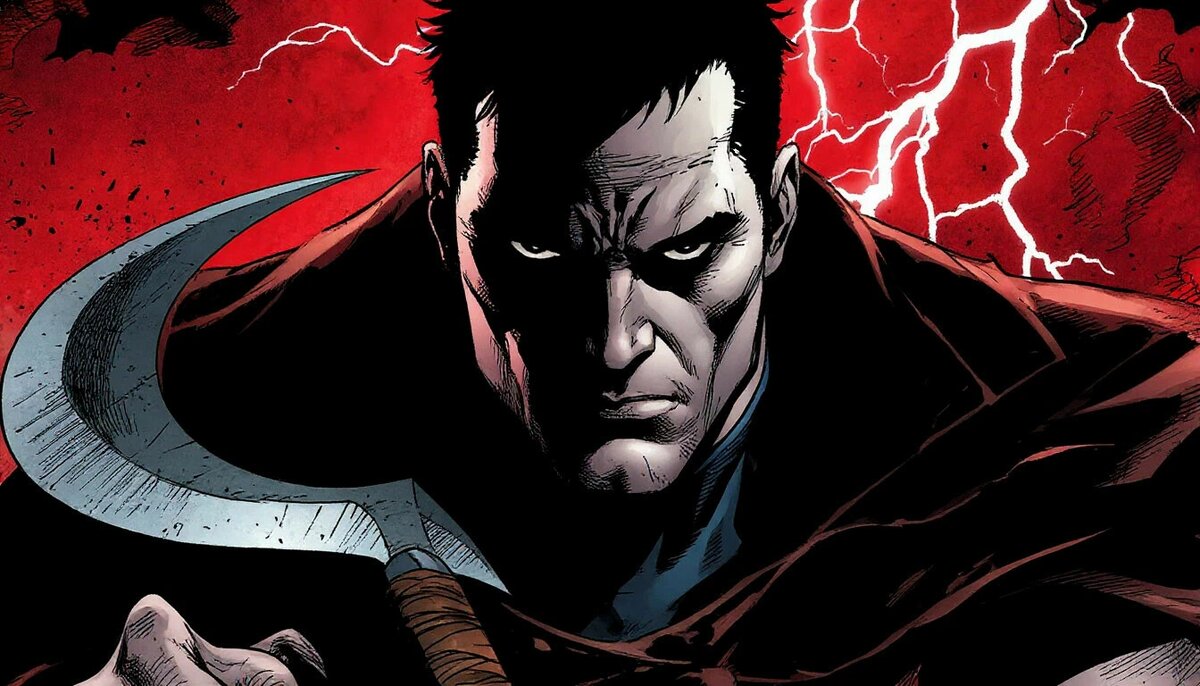 Кронос со своим чудовищным оружием - серпом из адаманта. В наше время он стал бы героем комикса.