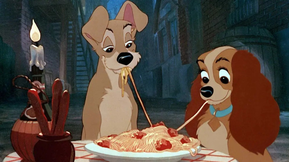    Кадр из фильма «Леди и Бродяга»