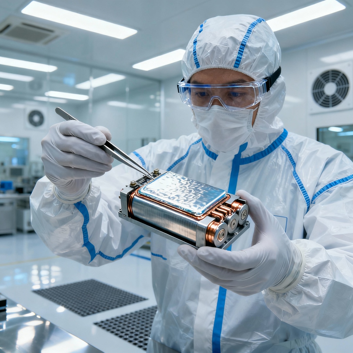 Ученый в процессе разработки