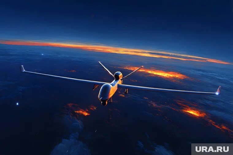 На данный момент неизвестно, кому принадлежат БПЛА и их дальнейший маршрут. Фото: Создано в Midjourney © URA.RU