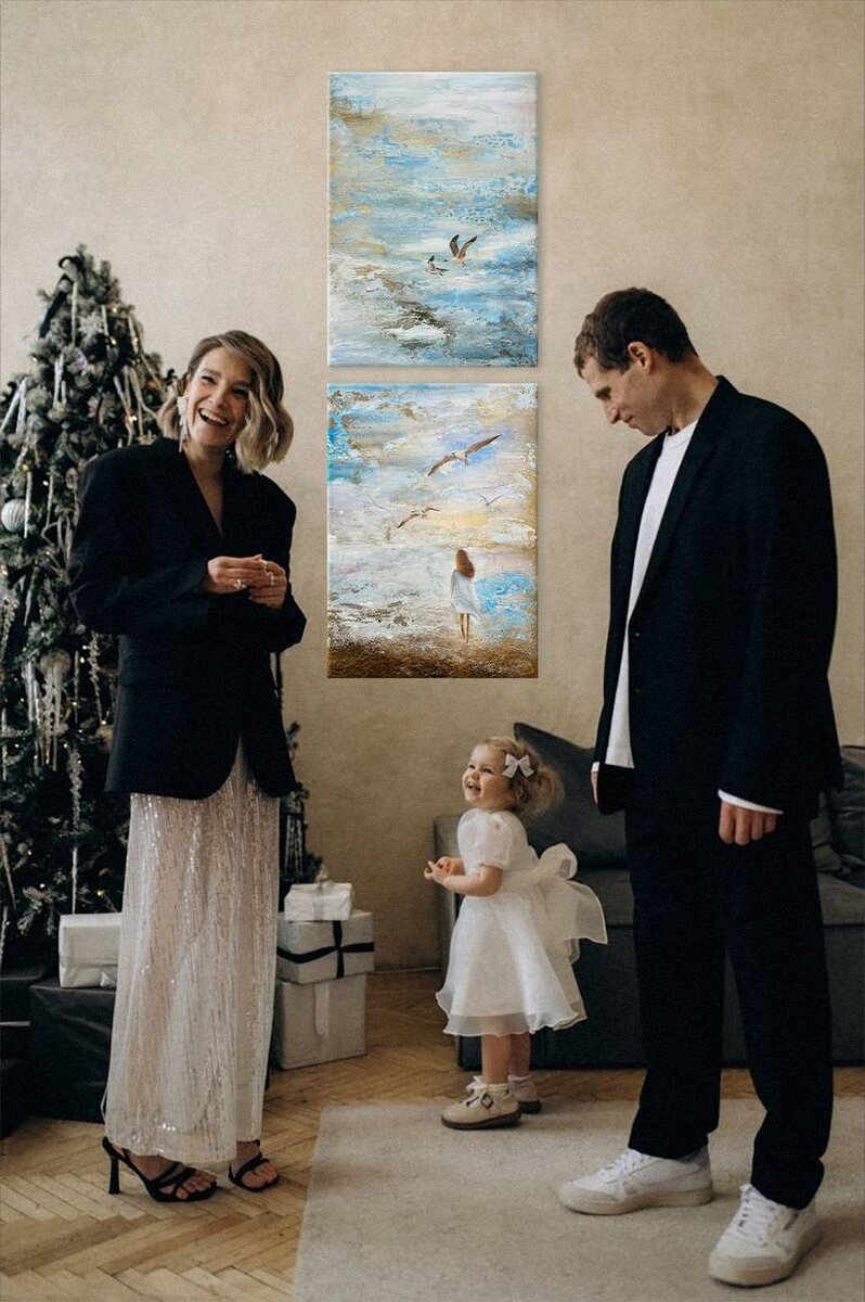 Картина "Свобода" и картина "Мое состояние". Автор Лариса Плахотнюк