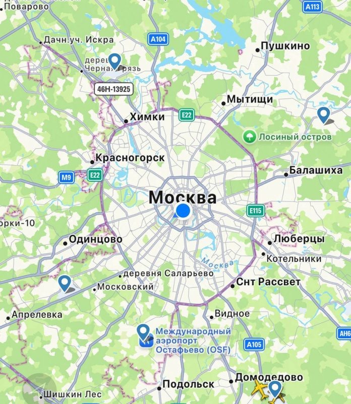   Аэропорты Москвы были закрыты из-за атаки. Фото: соцсети