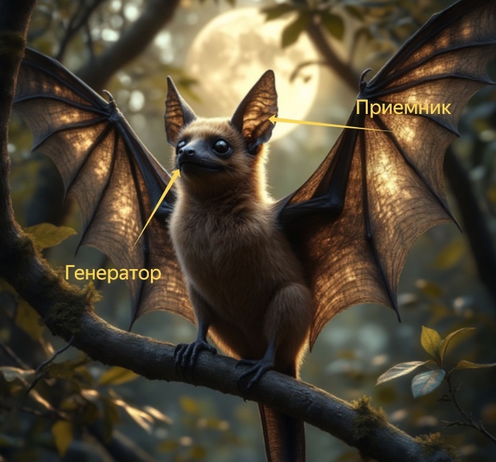 Природный действующий бионический локатор у мышки