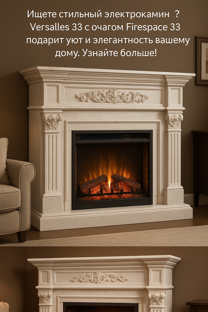    Электрический камин Versalles 33: ваш идеальный источник уюта и стиля для любого интерьера Kamin