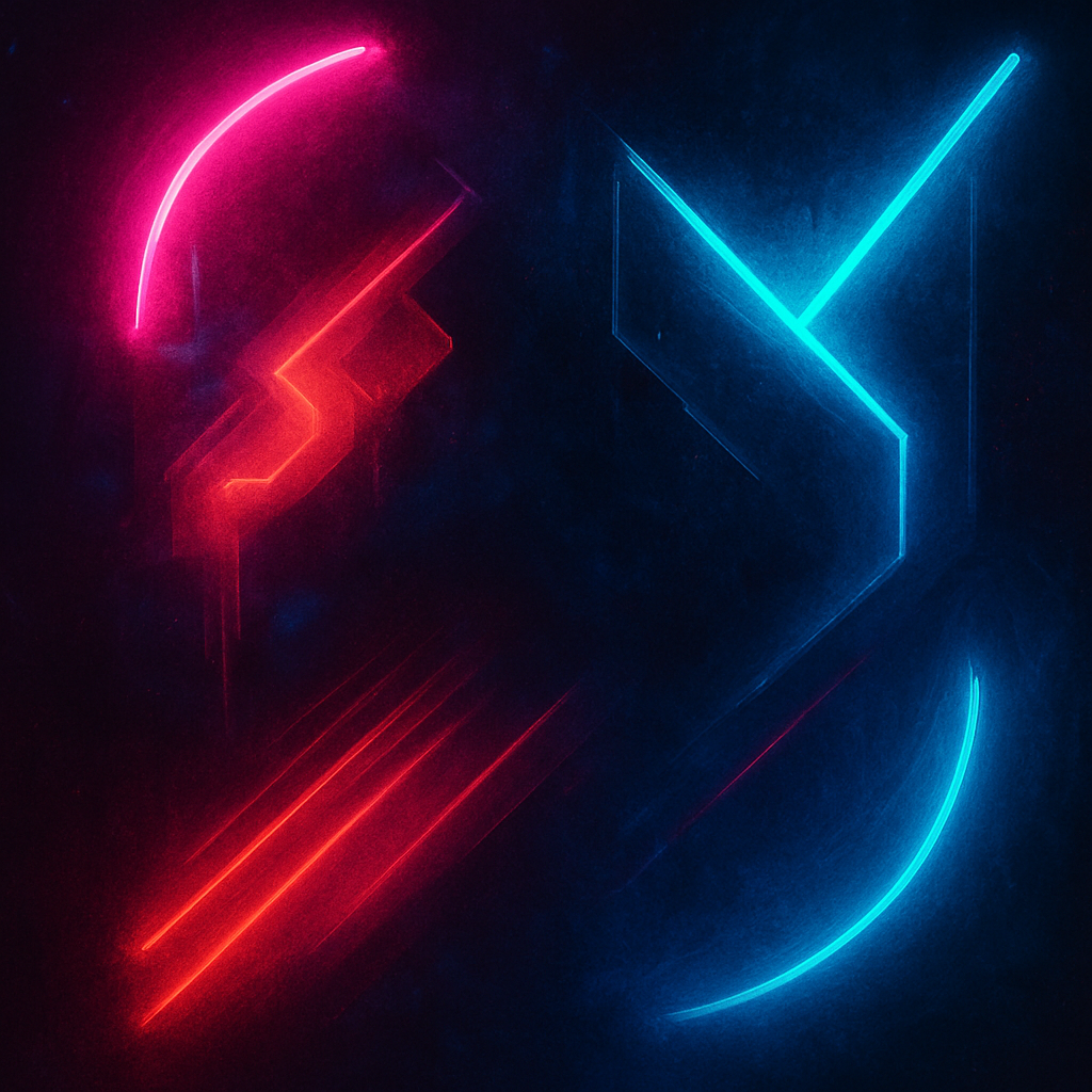 Обложка для техно-альбома, сгенерированная в артифике