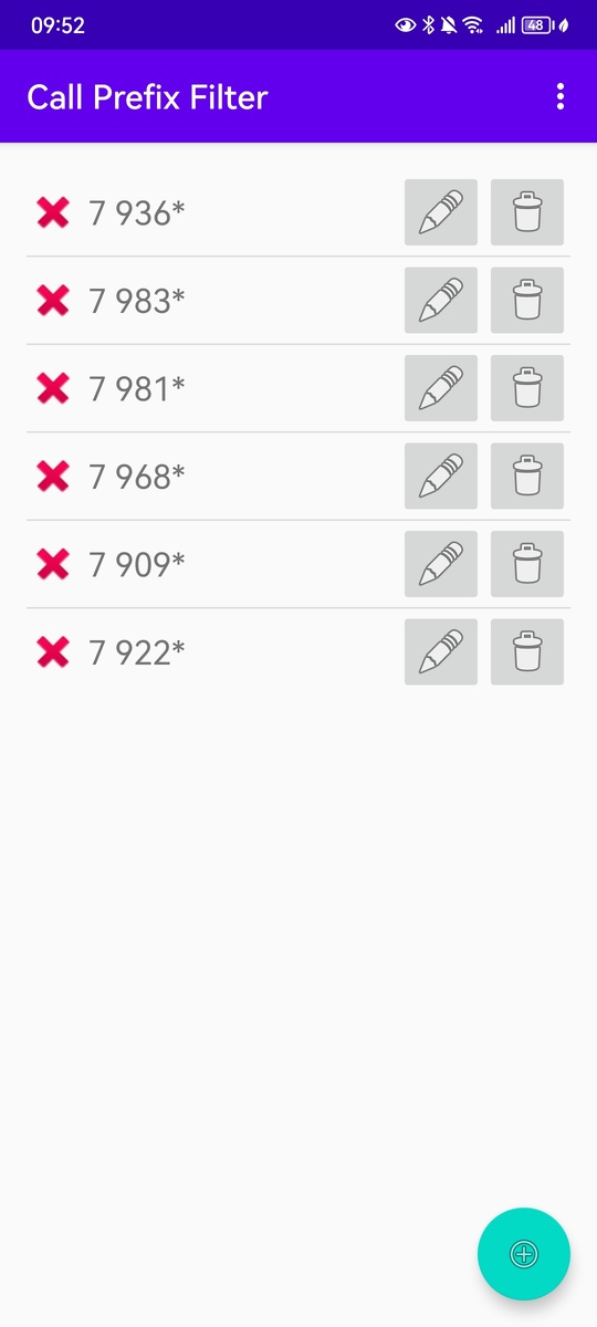Например так выглядит список нежелательных префиксов