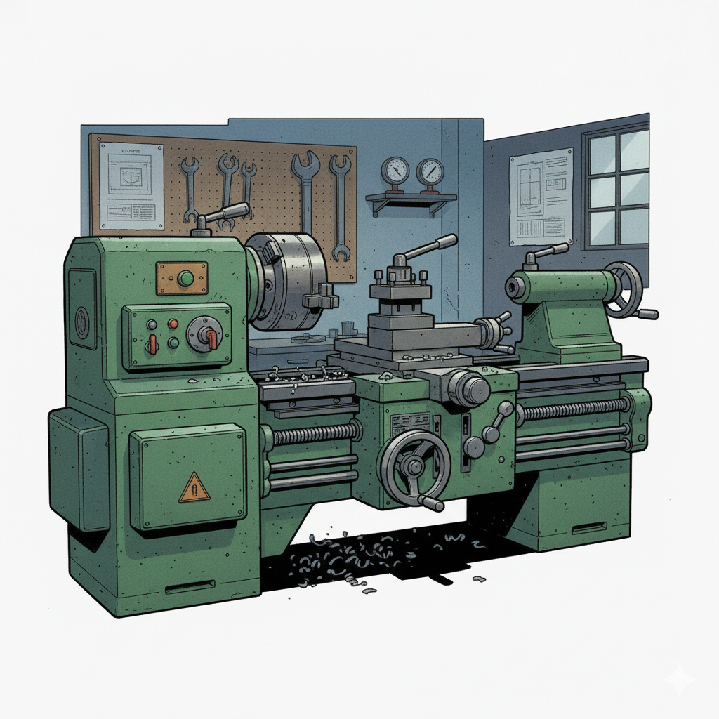 Универсальный токарный станок по мнению AI