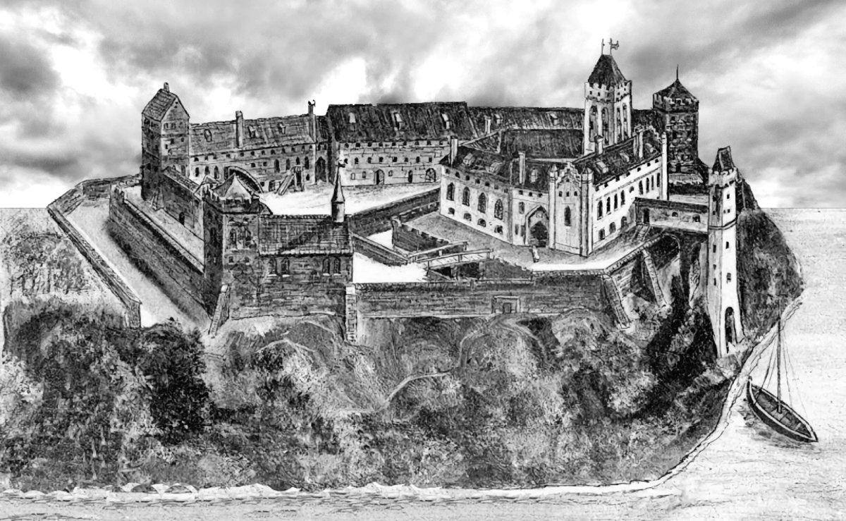 Замок Бальга, один из первых, построенных рыцарями