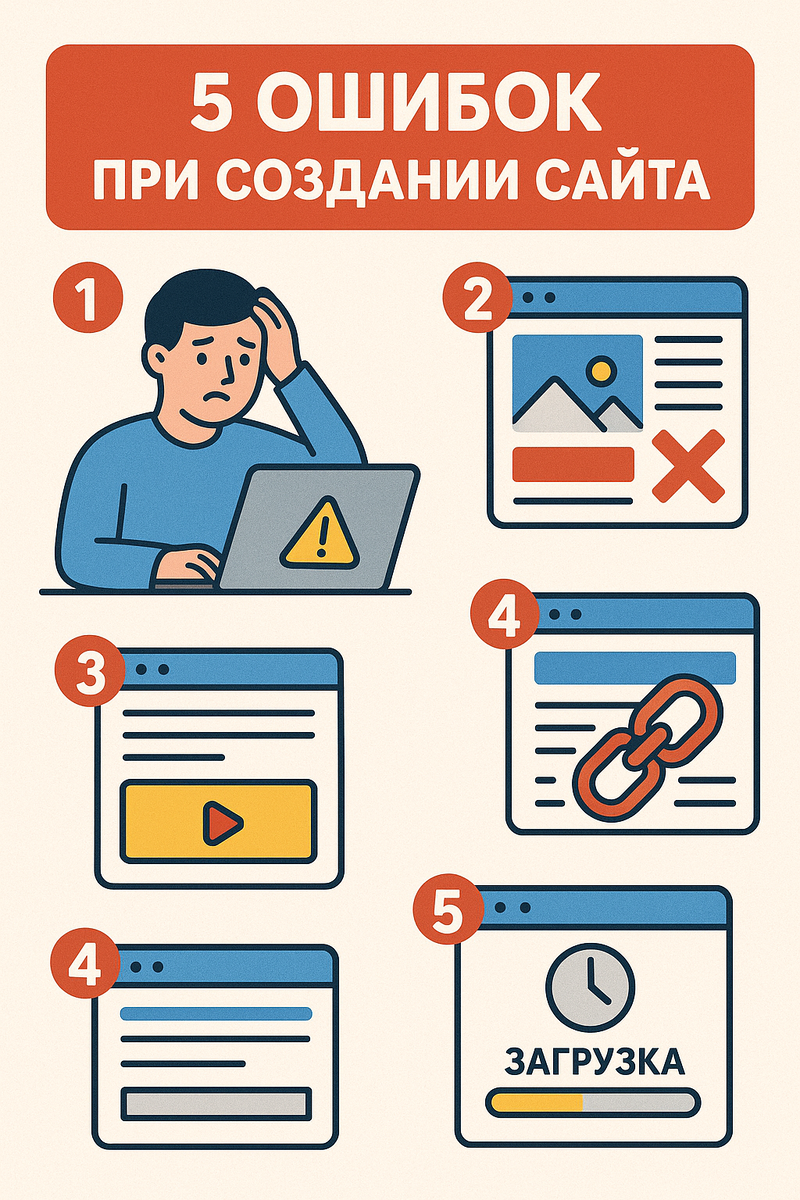 5 ошибок при создании сайта