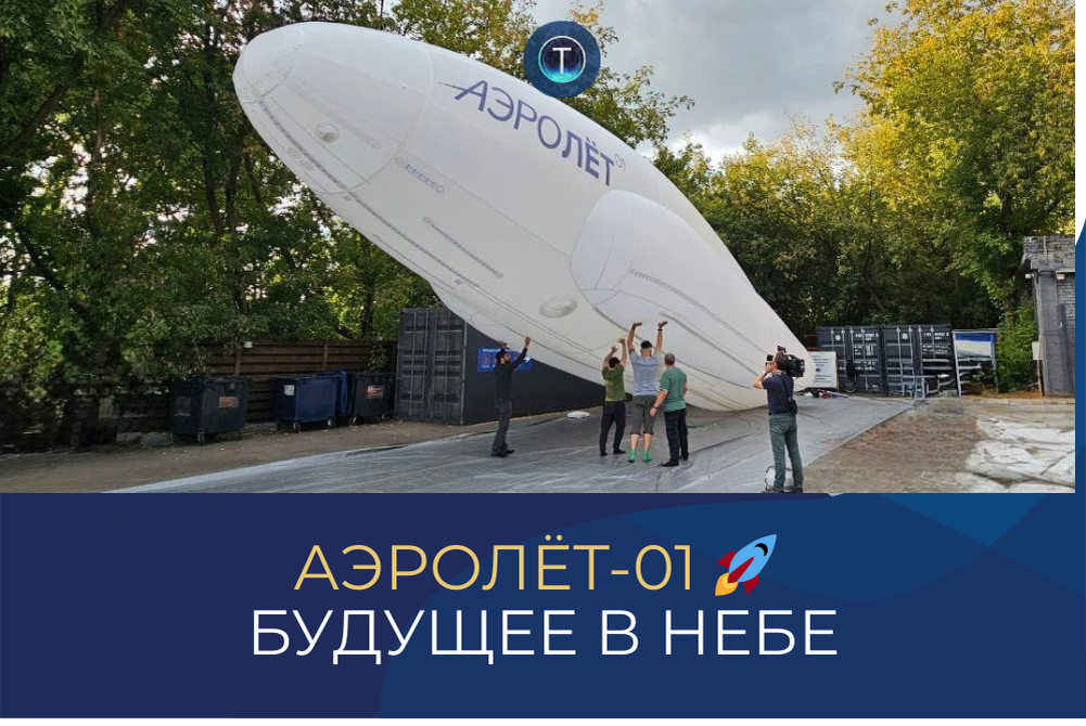 Гибридный дирижабль Аэролет-01, от компании АЭРОНОВА
