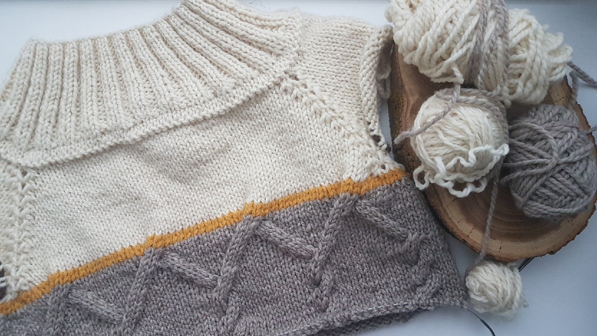 Безрукавка Исландия, авторская модель Жанны Рыбкиной