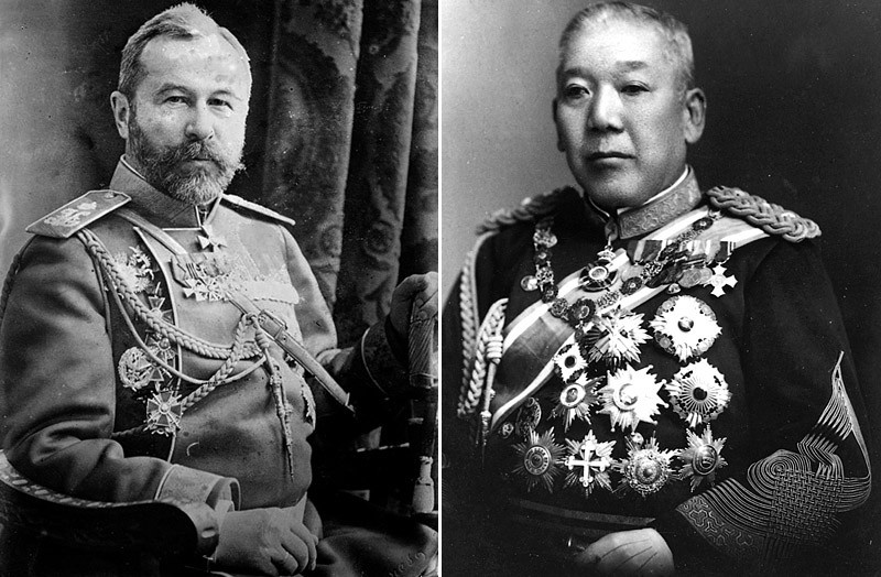 Генерал А.Н. Куропаткин и маршал Ивао Ояма. Фото взято из открытых источников