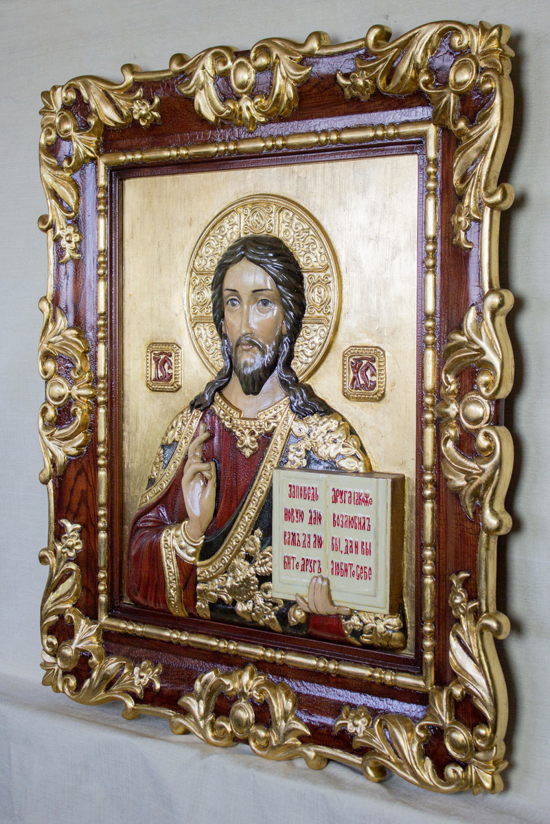 Икона деревянная Спас Вседержитель