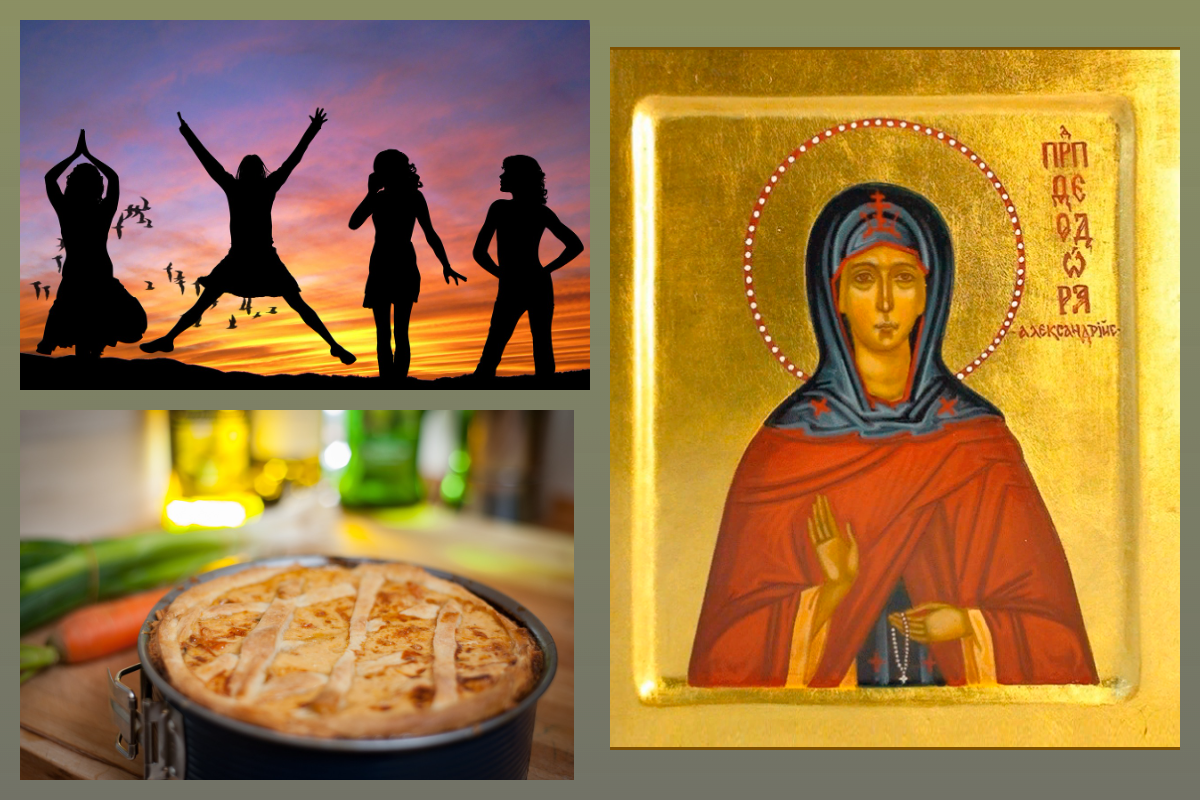 Прп. Феодора Александрийская, Подруги, пирог/pixabay.com