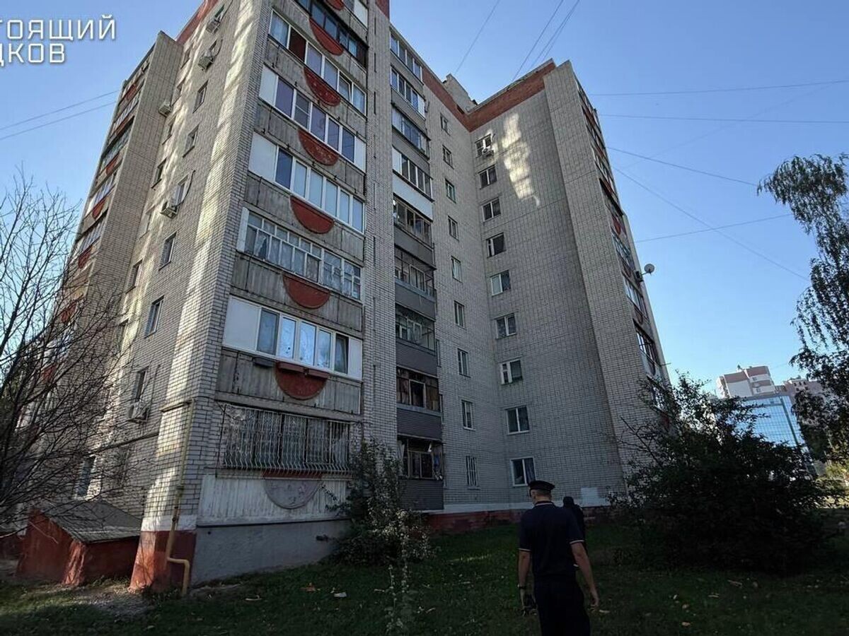    Последствия атаки беспилотников ВСУ в Белгородской области© Фото : Настоящий Гладков/Telegram