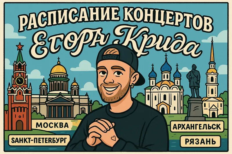 Концерты Егора Крида в 2025 – ПРОМОКОДЫ, Расписание, Где Купить Билет со Скидкой на Концерт Крида в Москве, Питере и Других Городах