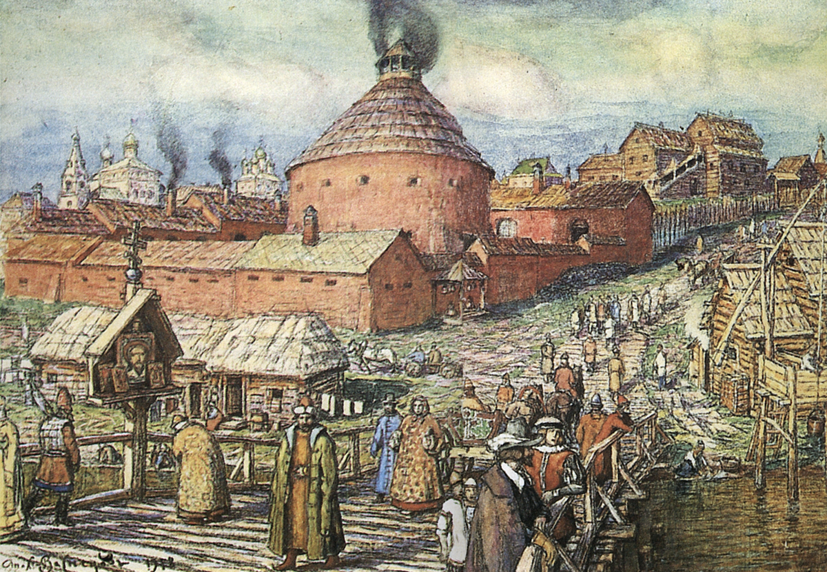 А.М. Васнецов «Пушечный двор и Кузнецкий мост на реке Неглинной», 1918