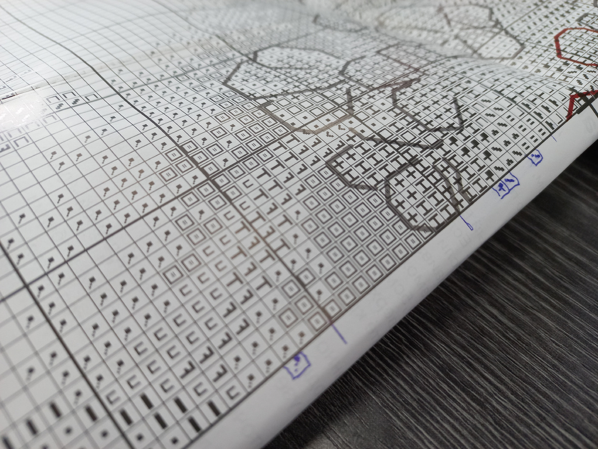 Фрагмент схемы вышивки по набору от фирмы Панна Ц-1184 "Флоксы"