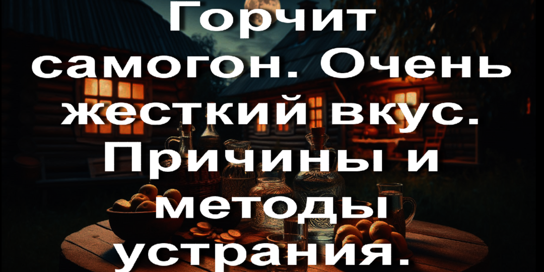 Горчит самогон. Очень жесткий вкус. Причины и методы устрания.