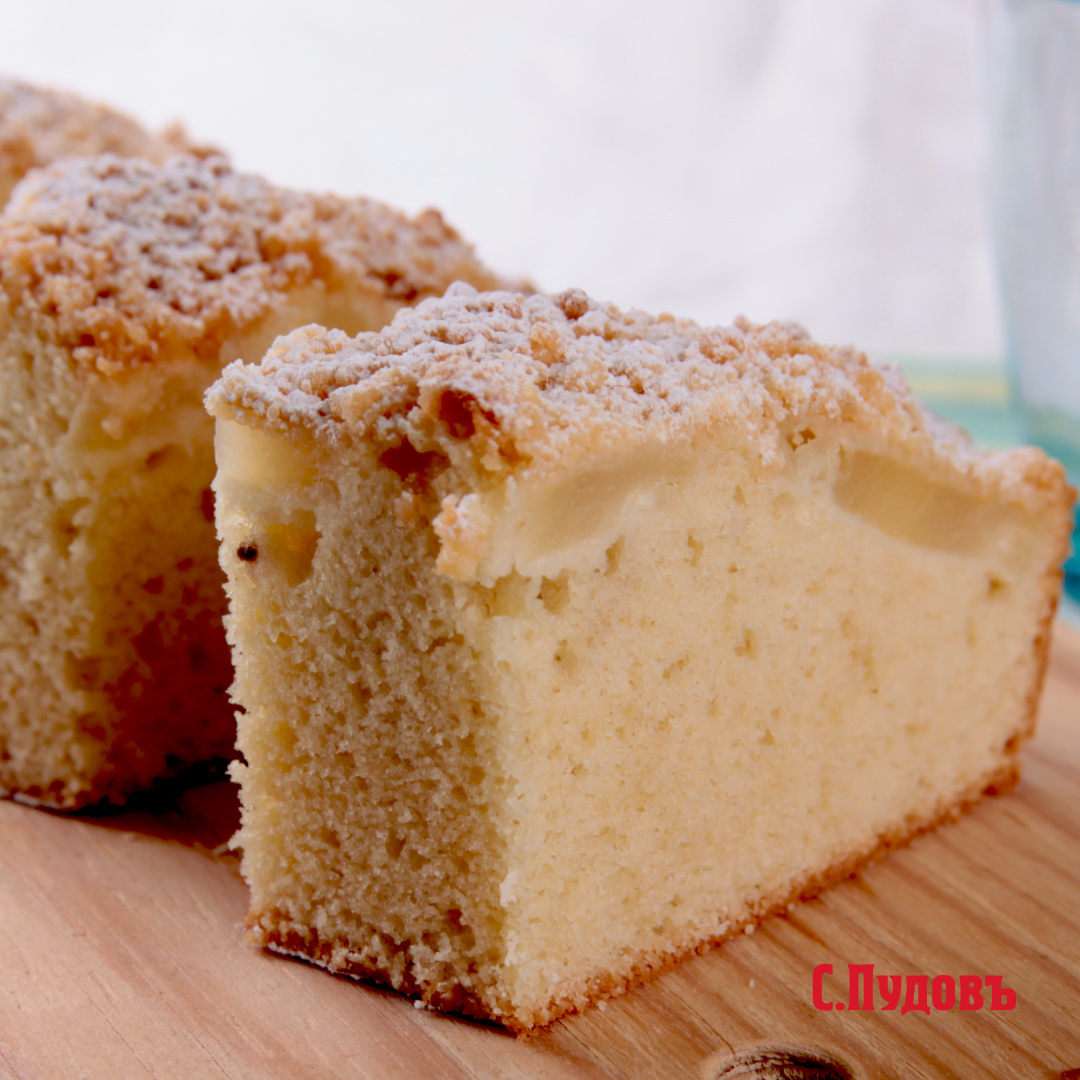 Пирог со штрейзелем и ананасом