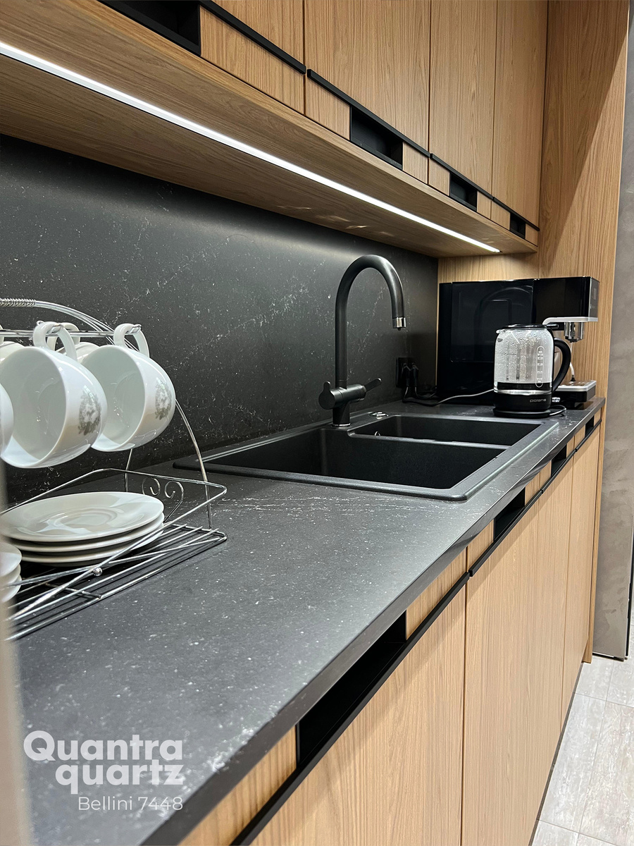 Накладная каменная мойка из кварцевого камня Bellini (Quantra quartz)