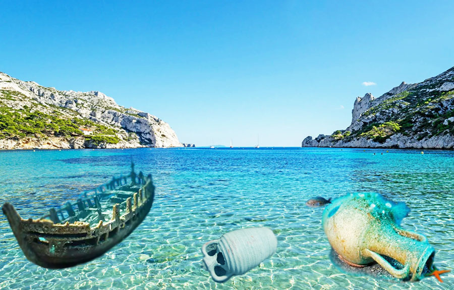 Находки на дне Средиземного моря.