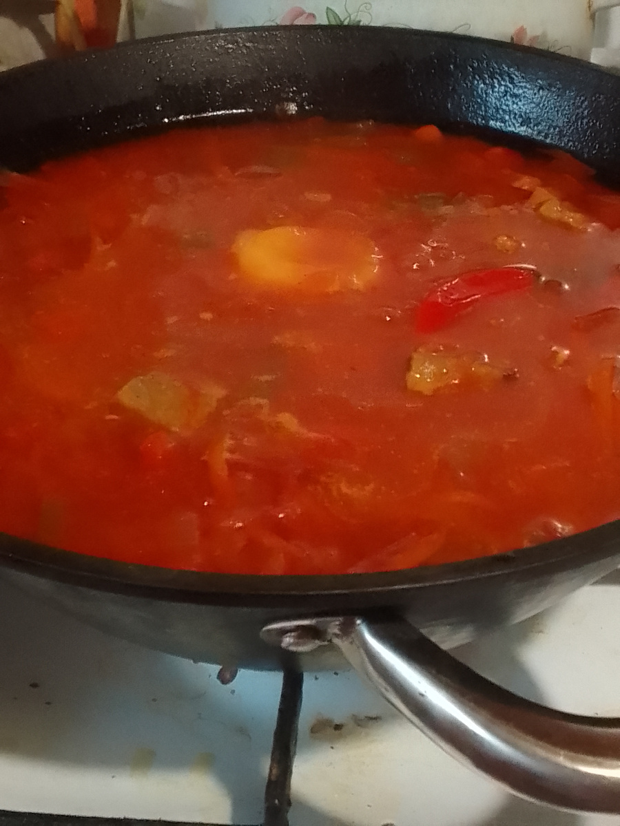 Лагман на плите