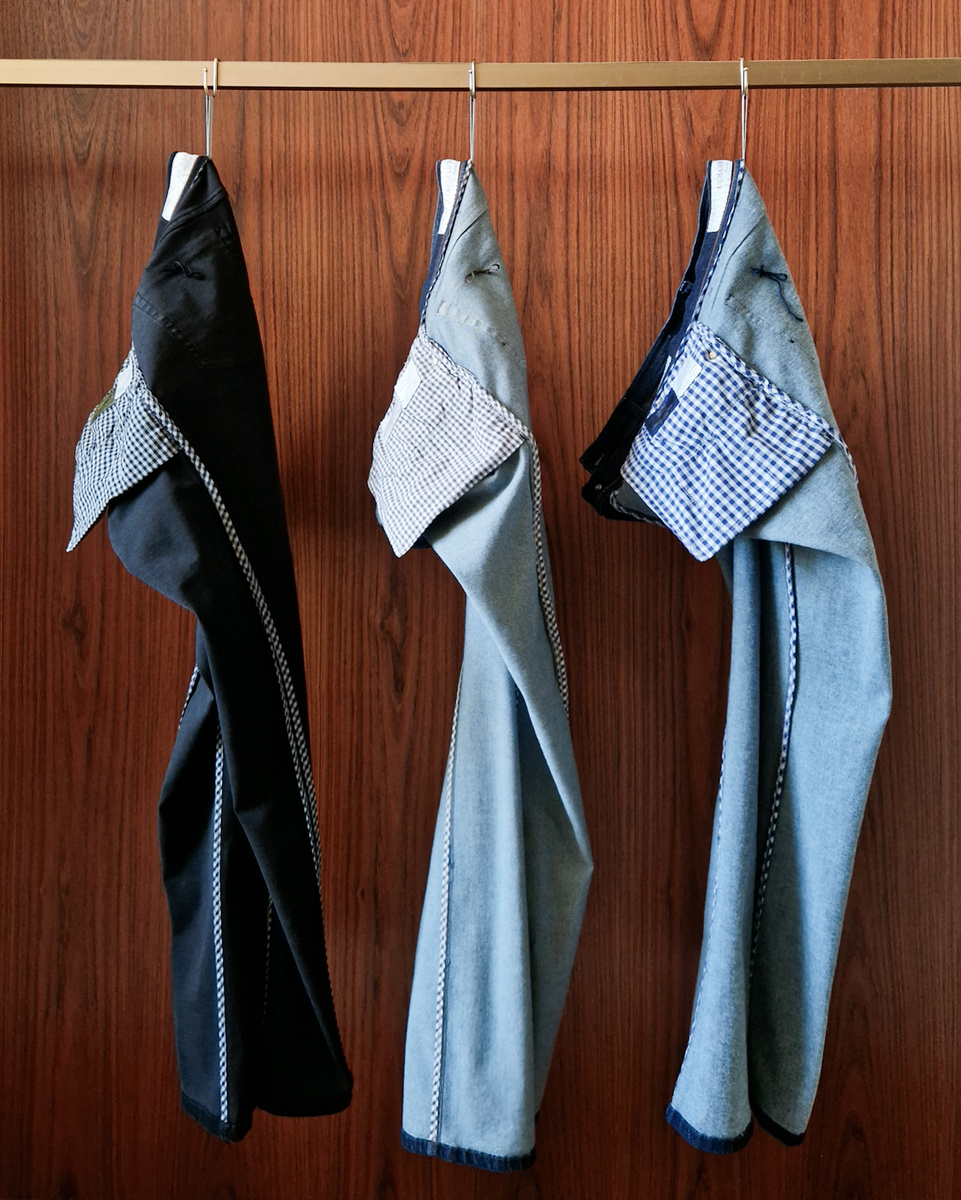 Джинсы Richard J. Brown на рейле в ателье Bourbaki