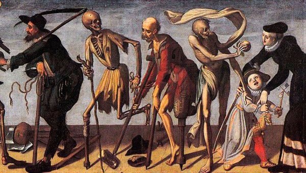 еще одна "пляска смерти" Михаэля Вольгемута, написанная в 1493 году