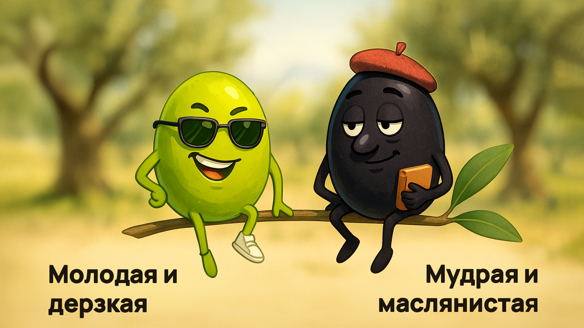 Одна ветка, два цвета. Развенчиваем миф о «крашеных» маслинах