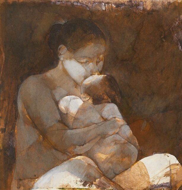 КАРТИНА ПАКИСТАНСКОГО ХУДОЖНИКА ДЖАМИЛЯ НАКШИ / Jamil Naqsh / 1939 - 2019