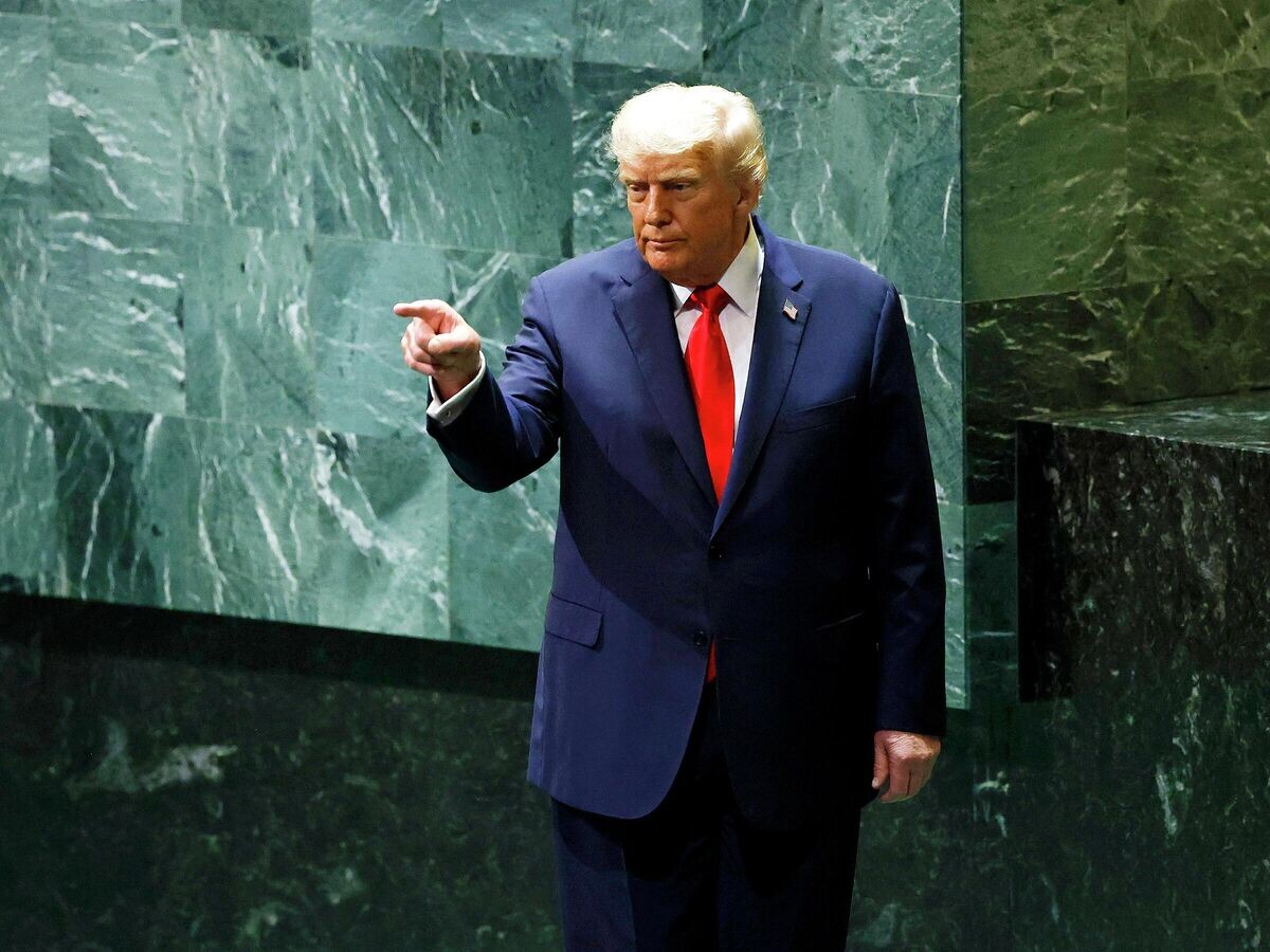    Президент США Дональд Трамп после выступления на Генассамблее ООН© Getty Images / Chip Somodevilla
