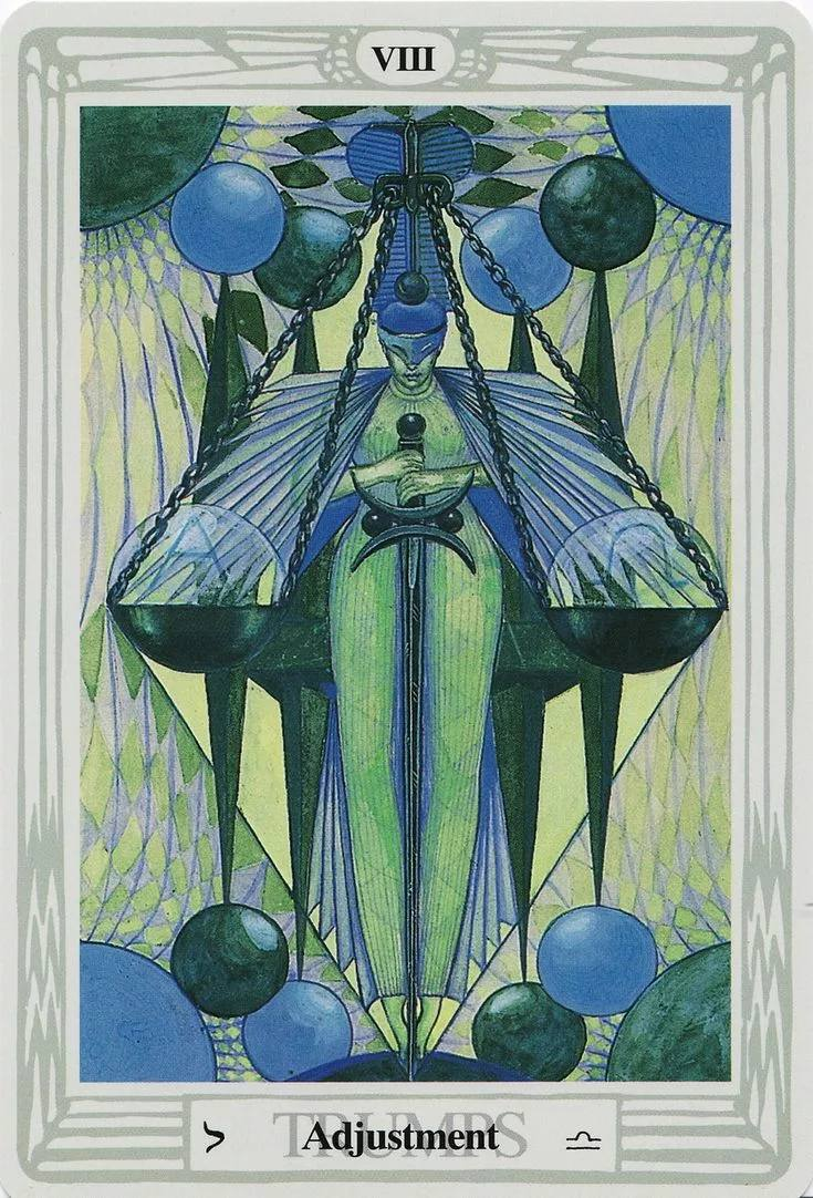 Старший Аркан "Урегулирование" в таро Тота