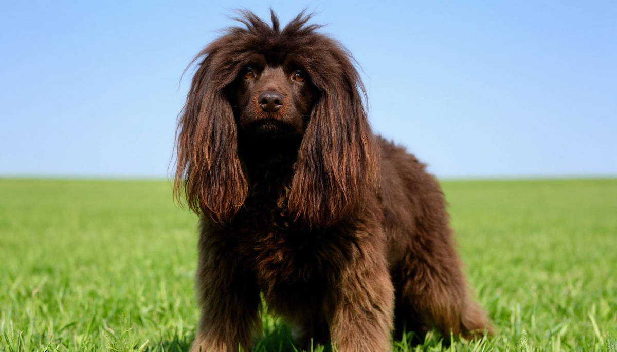 Заросшая собака, которой срочно нужен груминг :)