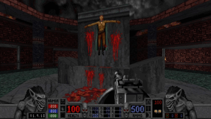 Gif картинка "Начало сражения с каменной горгульей"