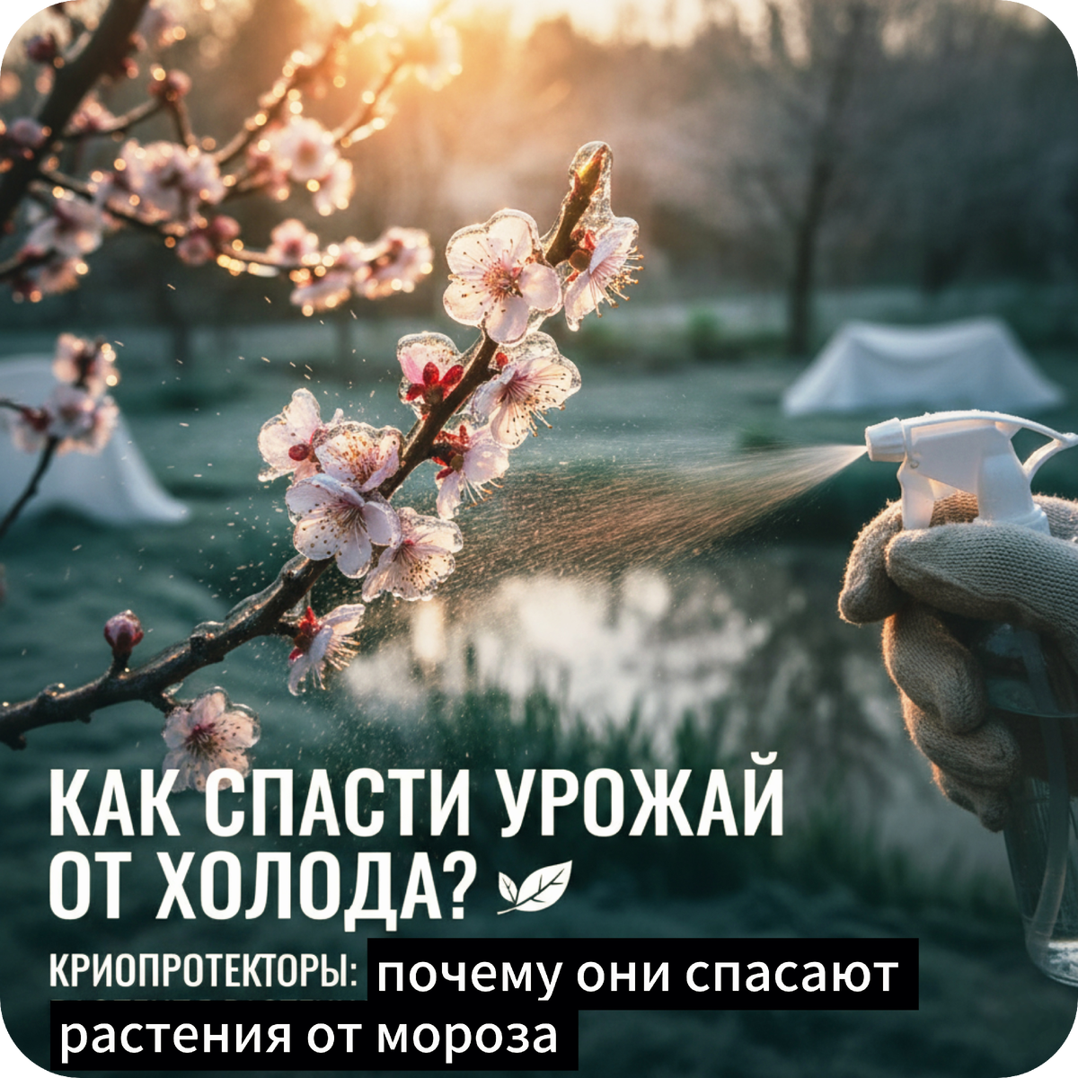 Как спасти урожай от холода? Рассказываю о криопротекторах, что это за вещества и почему они спасают растения от мороза