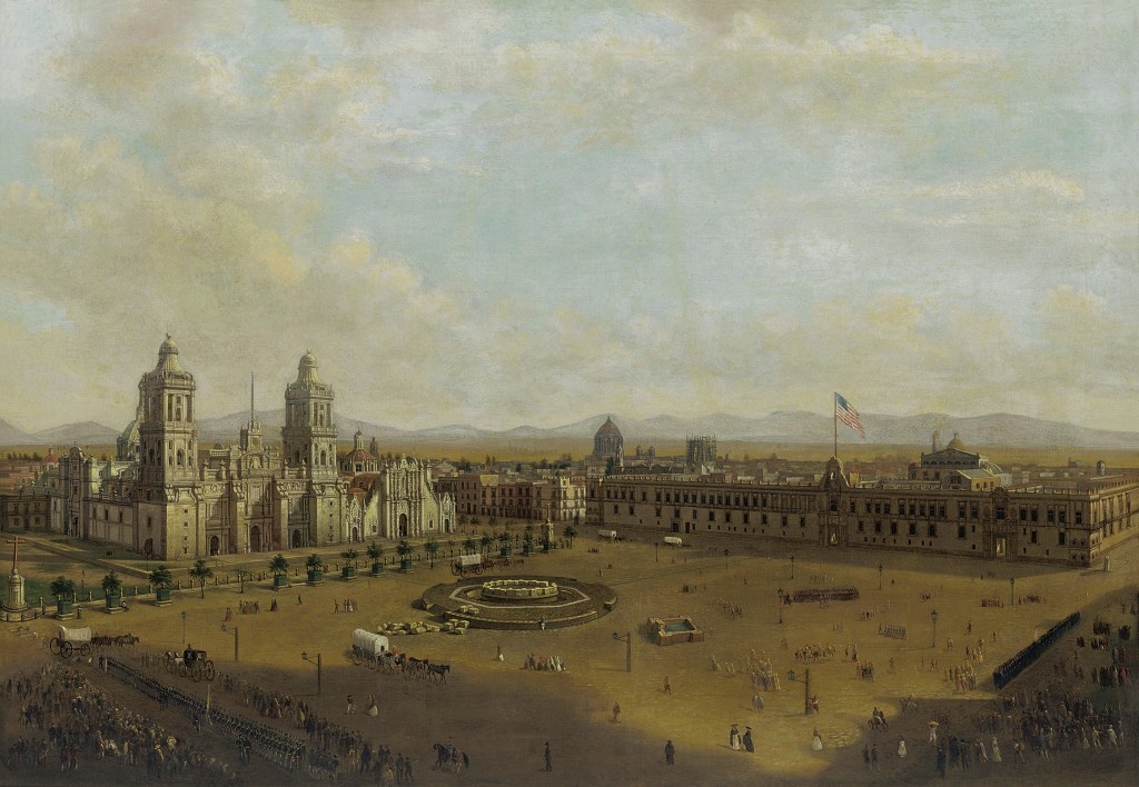 Гран-Плаза в Мехико во время американской оккупации. Педро Гуальди