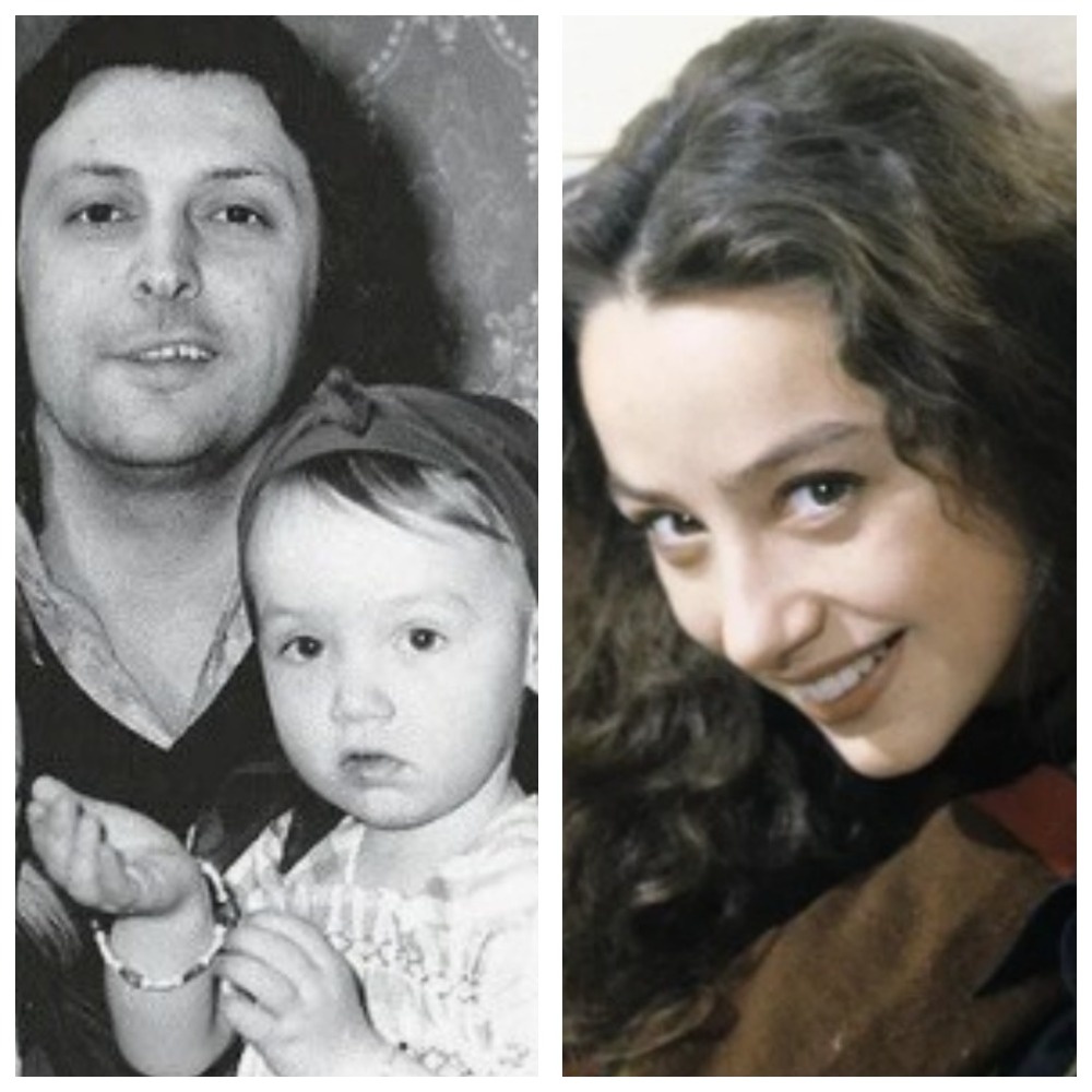 Добрынин с маленькой дочкой Катей, справа - взрослая дочь Екатерина