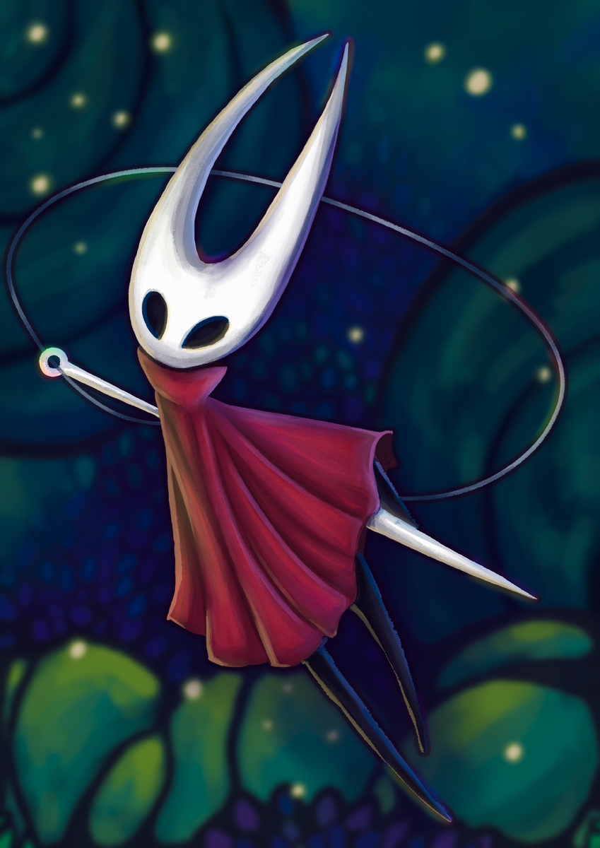 Мой арт. Персонаж Хорнет из игры Silksong