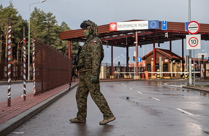    Польско-белорусская граница у КПП Половце.EPA/ТАСС