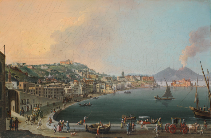 Пьетро Антониани «Неаполь, вид Ривьеры ди Чьяя из монастыря Сан-Антонио, с Везувием вдали»