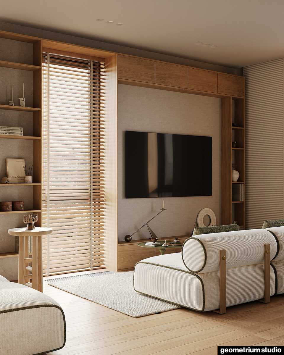 Дизайн-проект гостиной в ЖК Время 