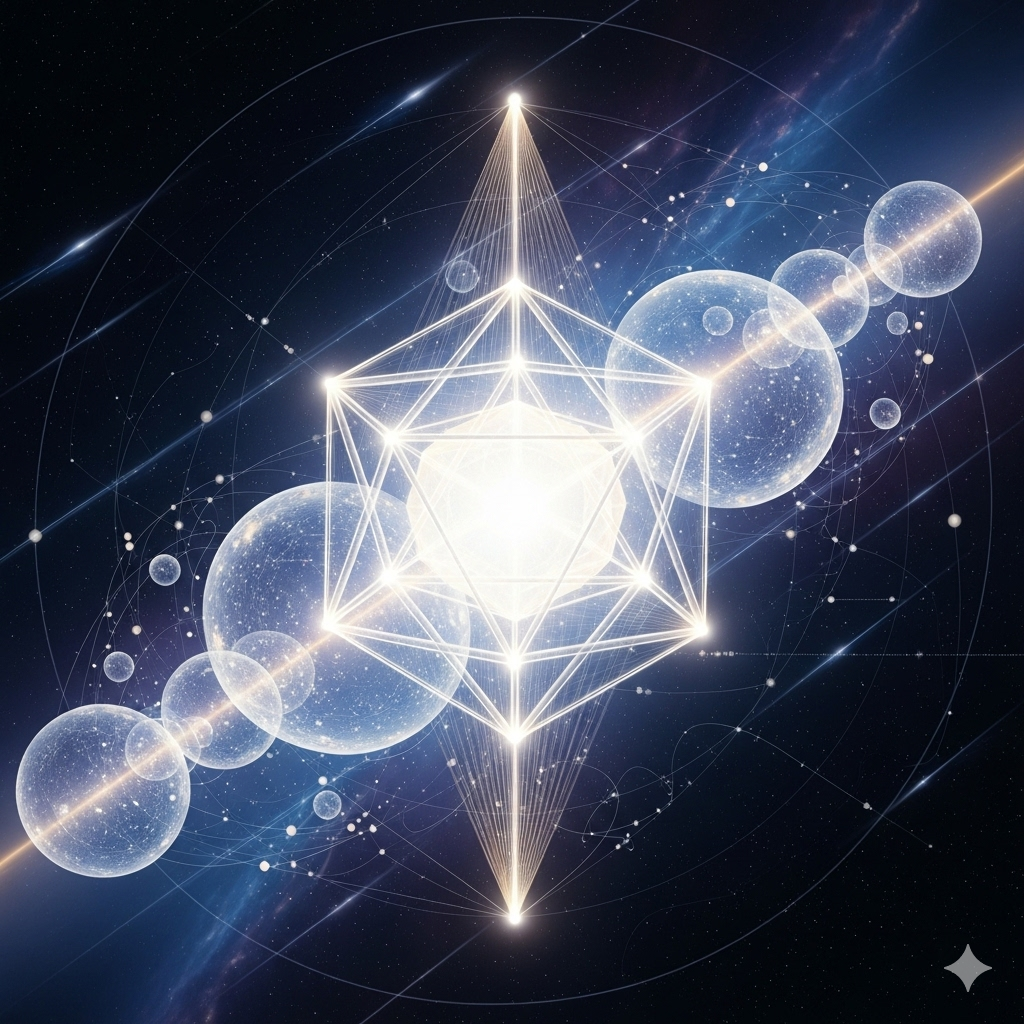 Изображение "Шестимерная вселенная: Квант времени" создано сетью Джемини