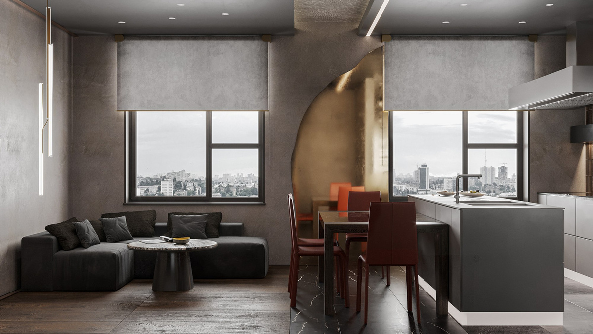 Интерьер квартиры в ЖК “Union park”, дизайнер Алексей Нахаев